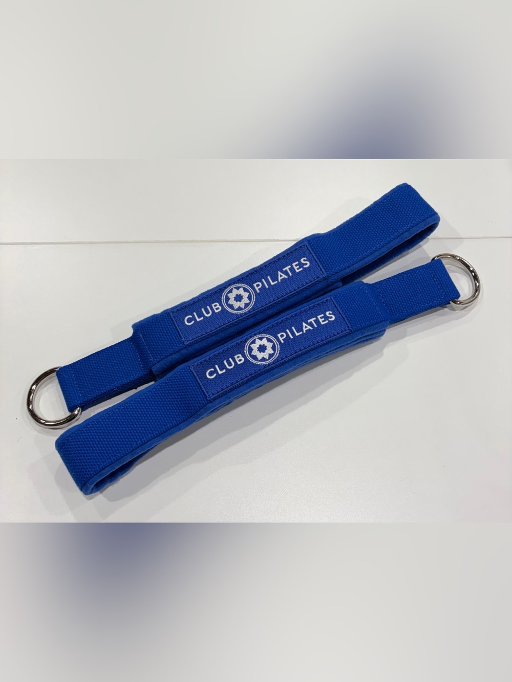 Club Pilates Reformer Straps Long and Short Loops Royal Blue Logo Like New NWOT